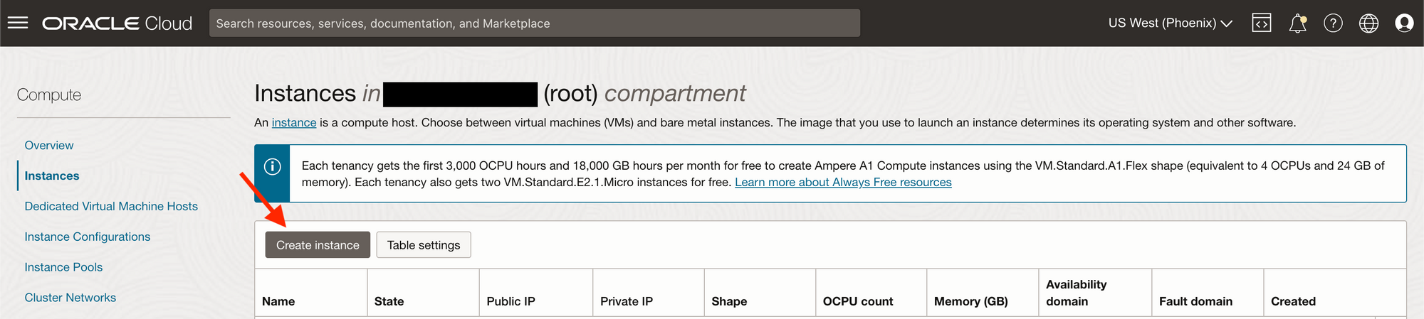 Create a free virtual machine in the cloud - Oracle Cloud