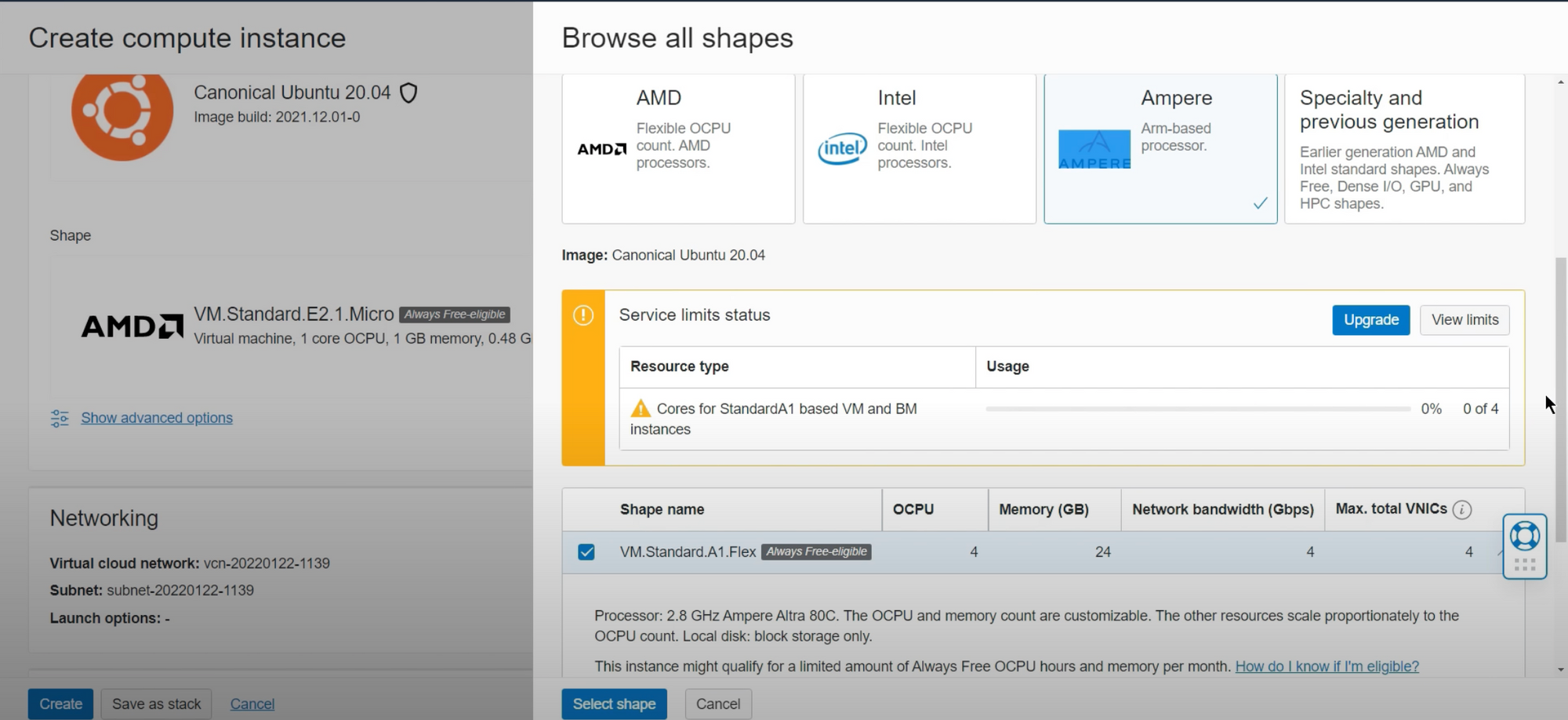 Create a free virtual machine in the cloud - Oracle Cloud